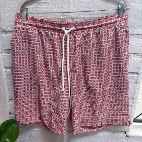 J.Mclaughlin Bruce Swim Shorts Men's Red Patterned size xl - Picture 1 of 7